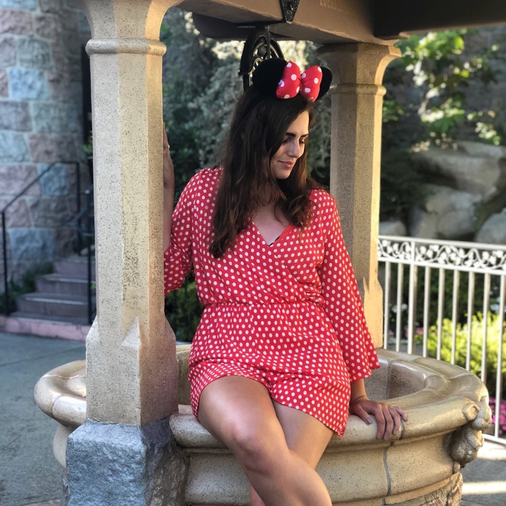 Red & White Polka Dot Romper